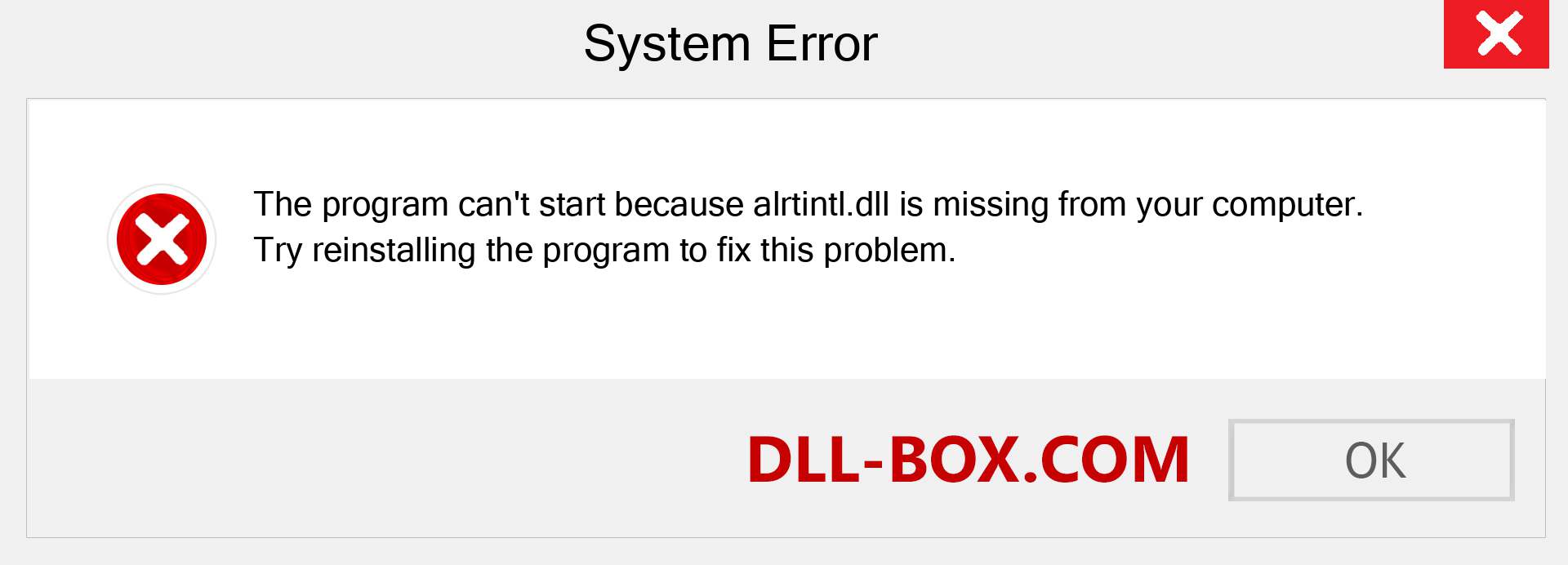  alrtintl.dll file is missing?. Download for Windows 7, 8, 10 - Fix  alrtintl dll Missing Error on Windows, photos, images